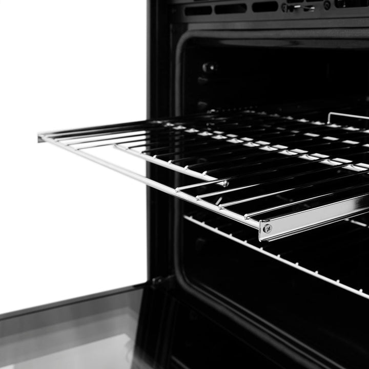 ZLINE Autograph Edition 30 in. Professional True Convection Single Wall Oven with Air Fry and Self Clean in Black Stainless Steel with Champagne Bronze Helix Handle (WASBZ-30-KCB)