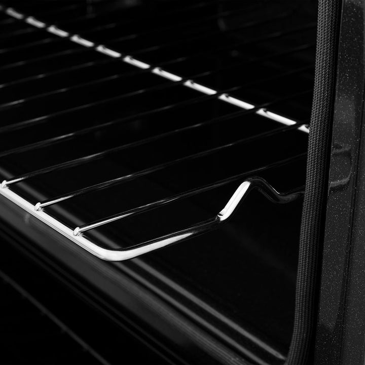ZLINE Autograph Edition 30 in. Professional True Convection Single Wall Oven with Air Fry and Self Clean in Black Stainless Steel with Polished Gold Helix Handle (WASBZ-30-KG)