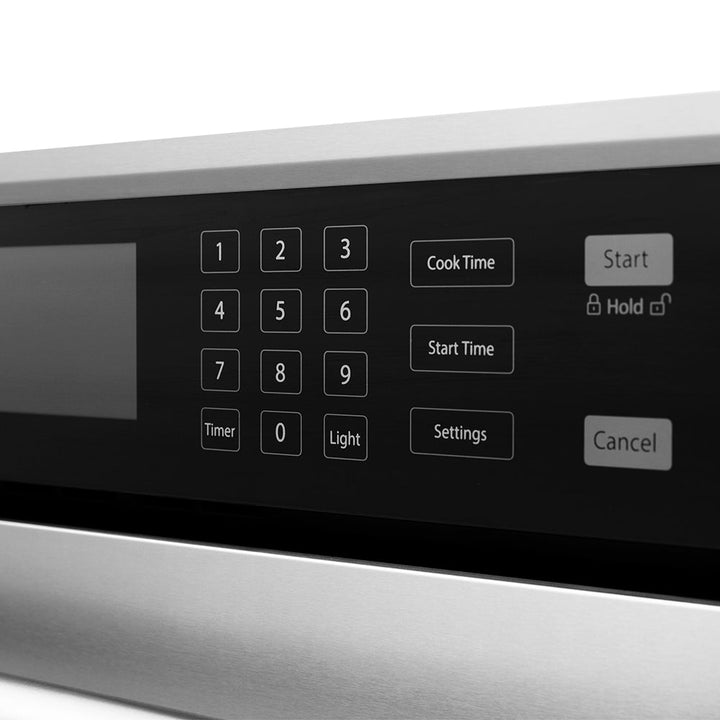 ZLINE Autograph Edition 30 in. Professional True Convection Single Wall Oven with Air Fry and Self Clean in Stainless Steel with Champagne Bronze Helix Handle (WASZ-30-KCB)