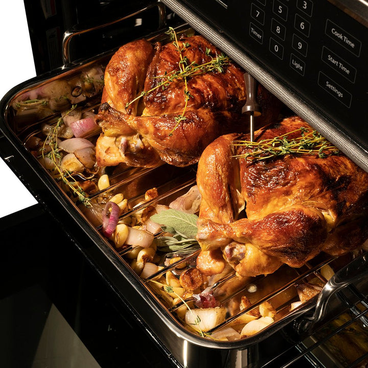 ZLINE Autograph Edition 30 in. Professional True Convection Single Wall Oven with Air Fry and Self Clean in Stainless Steel with Polished Nickel Helix Handle (WASZ-30-KPN)