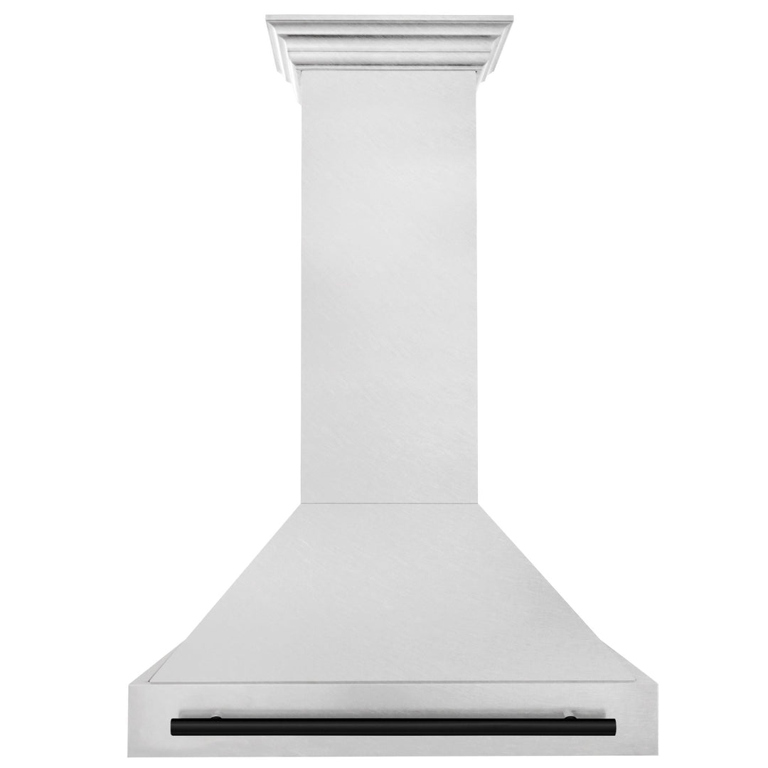 ZLINE Autograph Edition 36" Fingerprint Resistant Stainless Steel Range Hood with Matte Black Handle (8654SNZ-36-MB)