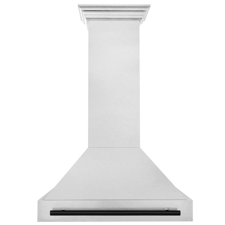 ZLINE Autograph Edition 36" Fingerprint Resistant Stainless Steel Range Hood with Matte Black Handle (8654SNZ-36-MB)