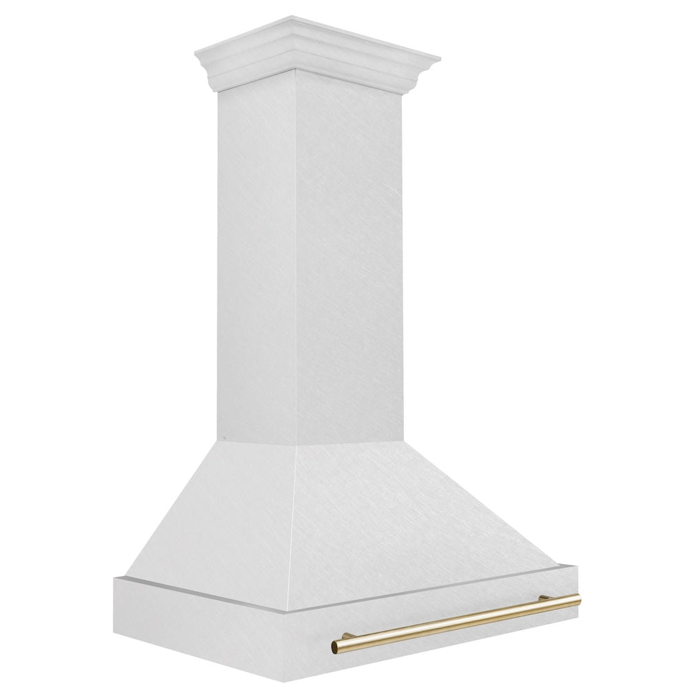 ZLINE Autograph Edition 36" Fingerprint Resistant Stainless Steel Range Hood with Polished Gold Handle (8654SNZ-36-G)