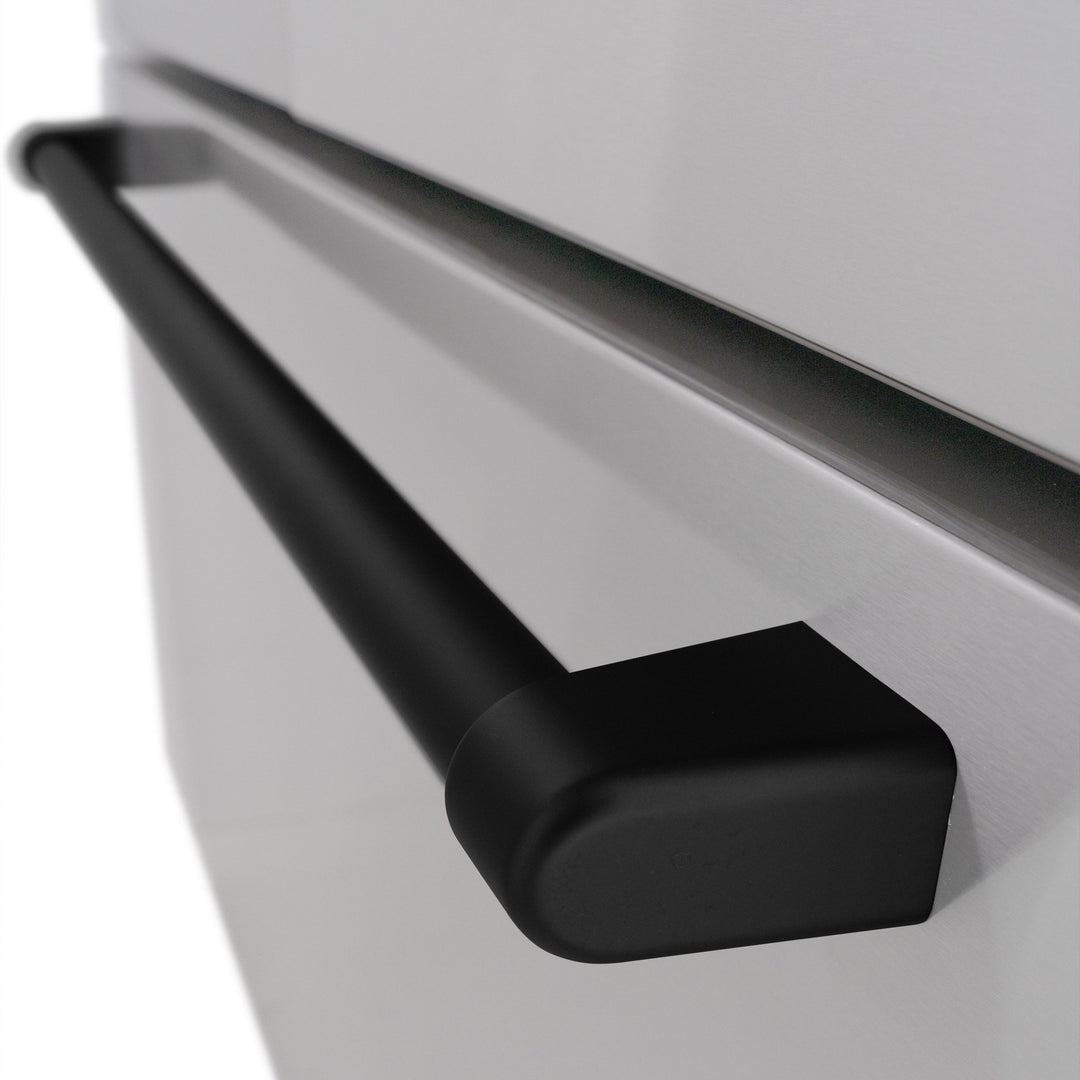 ZLINE Autograph Edition 36 in. 28.9 cu. ft. Standard-Depth French Door External Water Dispenser Refrigerator with Dual Ice Maker in Fingerprint-Resistant Stainless Steel and Matte Black Traditional Handles (RSMZ-W-36-MB)