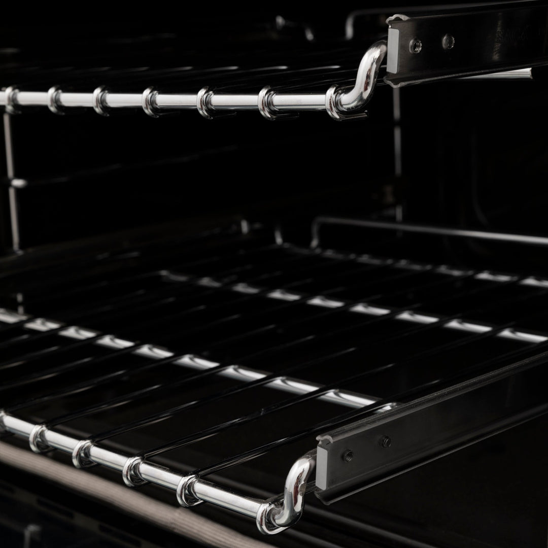 ZLINE Autograph Edition 36 in. 4.6 cu. ft. Legacy Dual Fuel Range with 6 Burner Gas Cooktop and Electric Convection Oven in Stainless Steel and Matte Black Accents (RAZ-36-MB)