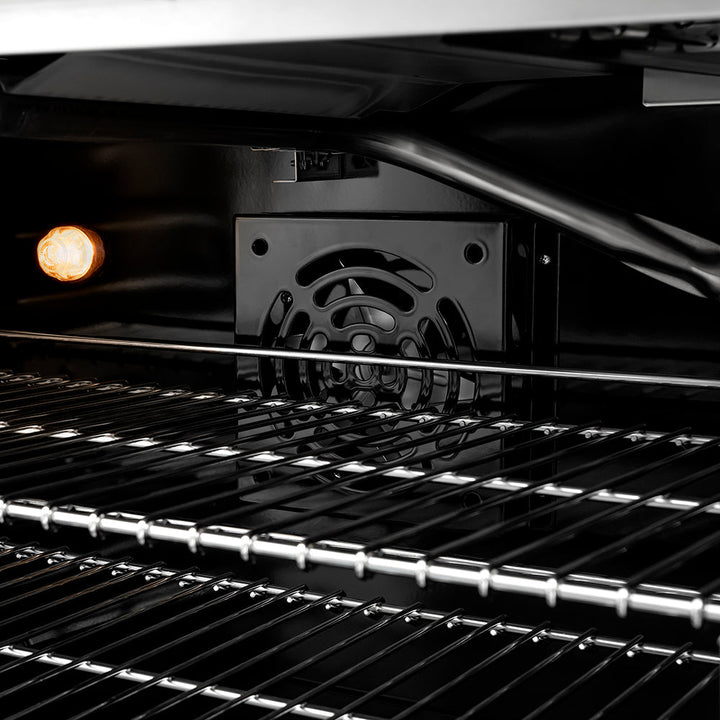 ZLINE Autograph Edition 36 in. 5.2 cu. ft. Paramount Gas Range with 6 Burner Cooktop and Convection Gas Oven in Stainless Steel with Polished Nickel Helix Handle and Knob Accents (SGRZ-36-KPN)