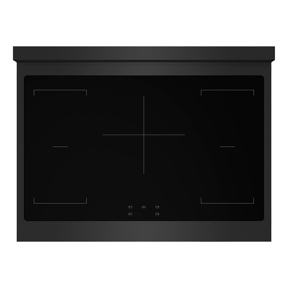 ZLINE Autograph Edition 36 in. 5.2 cu. ft. Paramount Induction Range with 5 Element Cooktop and Electric Convection Oven in Black Stainless Steel with Polished Gold Helix Handle and Knob Accents (SINRBZ-36-KG)