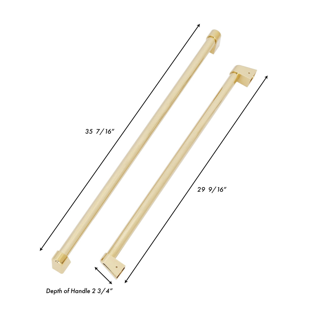 ZLINE Autograph Edition 36 in. Built-in Refrigerator Handles (Set of 3) in Polished Gold (RBIVHZ-G-36)