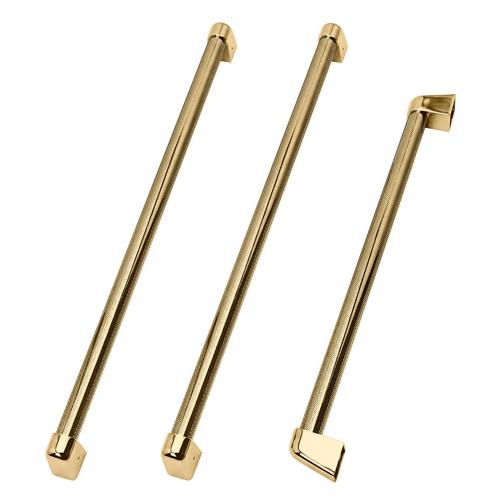 ZLINE Autograph Edition 36 in. Built-In Refrigerator Helix Handles (Set of 3) in Polished Gold (RBIVHZ-K-G-36)