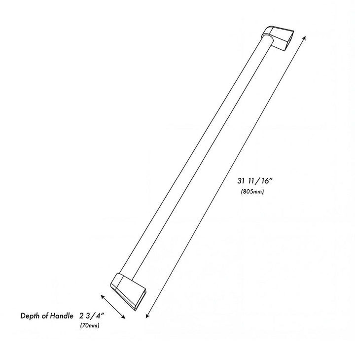 ZLINE Autograph Edition 36 in. Helix Handle (Set of 1) for Paramount and Select Ranges in Polished Gold (SGZ-054-K-G)