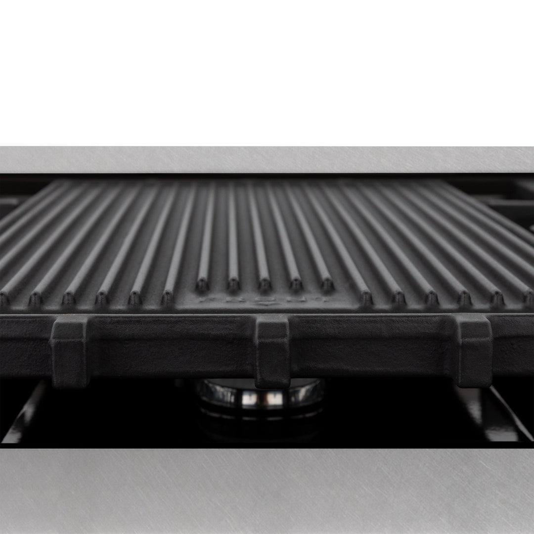 ZLINE Autograph Edition 48 in. 6.0 cu. ft. Legacy Dual Fuel Range with 7 Burner Gas Cooktop and 2 Electric Ovens in Satin Stainless Steel with Black Matte Doors and Polished Gold Accents (RASZ-BLM-48-G)