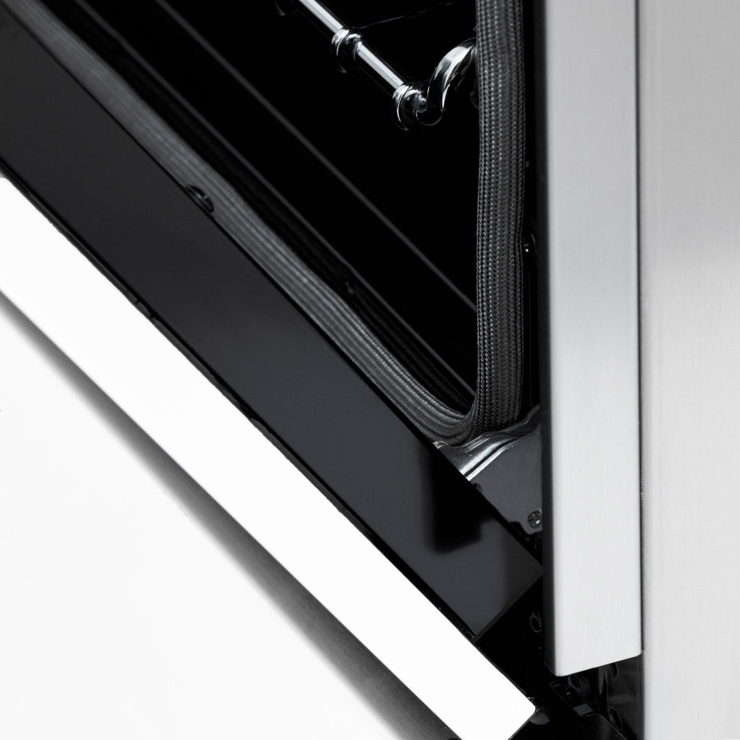 ZLINE Autograph Edition 48 in. 6.0 cu. ft. Legacy Dual Fuel Range with 7 Burner Gas Cooktop and 2 Electric Ovens in Stainless Steel with White Matte Doors and Champagne Bronze Accents (RAZ-WM-48-CB)