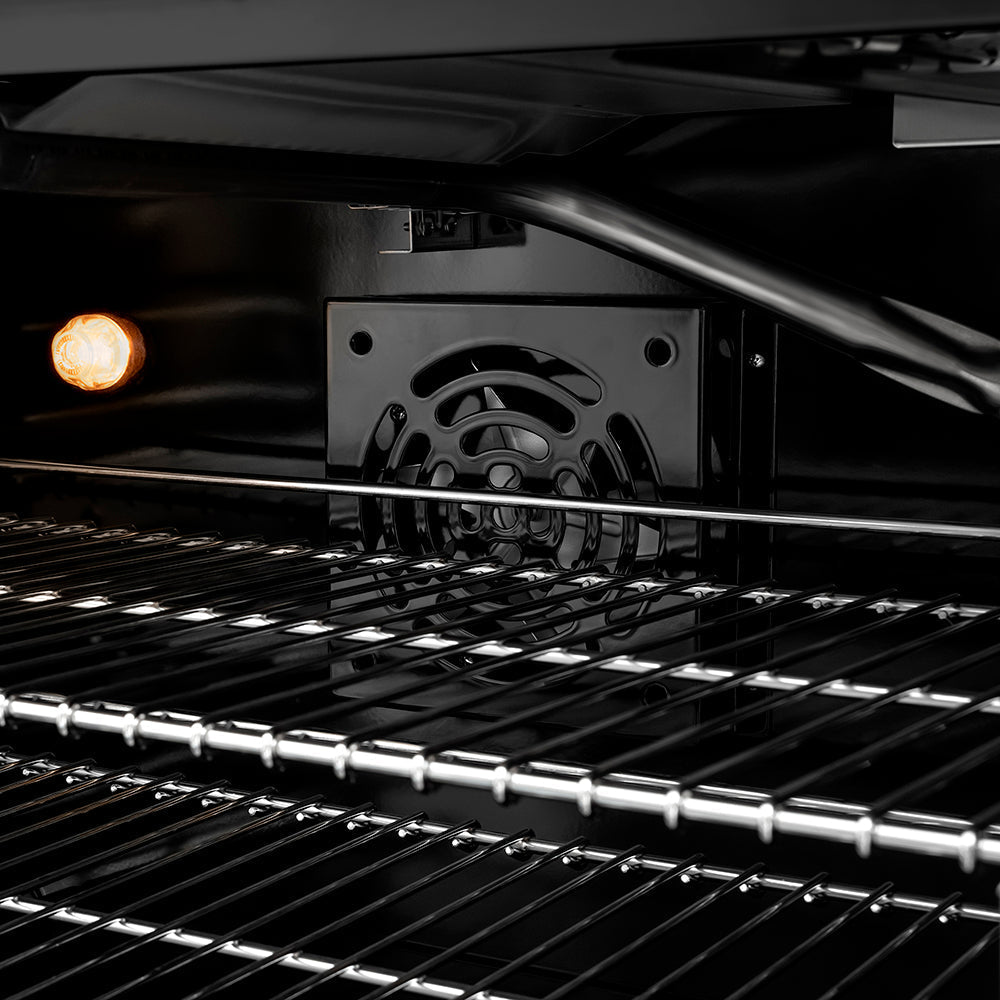 ZLINE Autograph Edition 48 in. 6.7 cu. ft. Paramount Double Oven Gas Range with 8 Burner Cooktop in Black Satin Stainless Steel and Champagne Bronze Accents (SGRBSZ-48-CB)