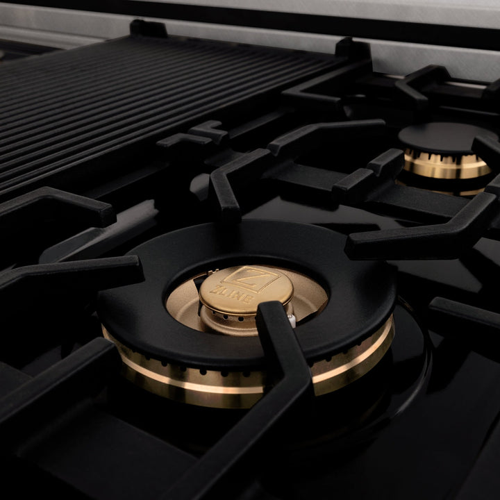 ZLINE Autograph Edition 60 in. 7.4 cu. ft. Legacy Dual Fuel Range with 9 Burner Gas Cooktop and 2 Electric Convection Ovens in Satin Stainless Steel with White Matte Doors and Matte Black Accents (RASZ-WM-60-MB)