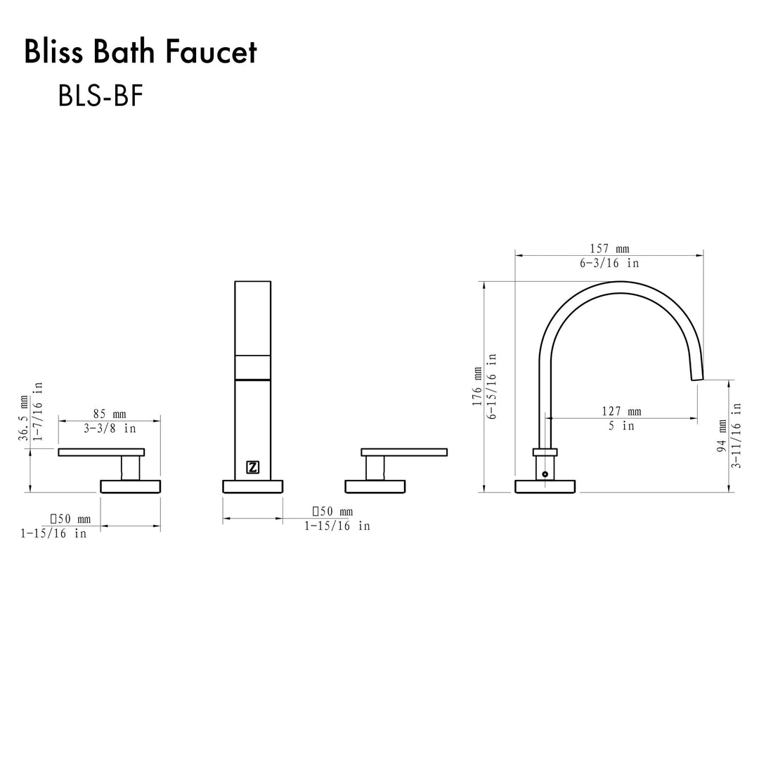 ZLINE Autograph Edition Bliss Bath Faucet in Polished Gold (BLS-BF-PG)