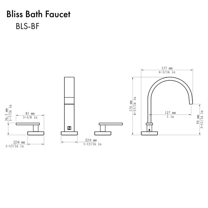 ZLINE Autograph Edition Bliss Bath Faucet in Polished Gold (BLS-BF-PG)