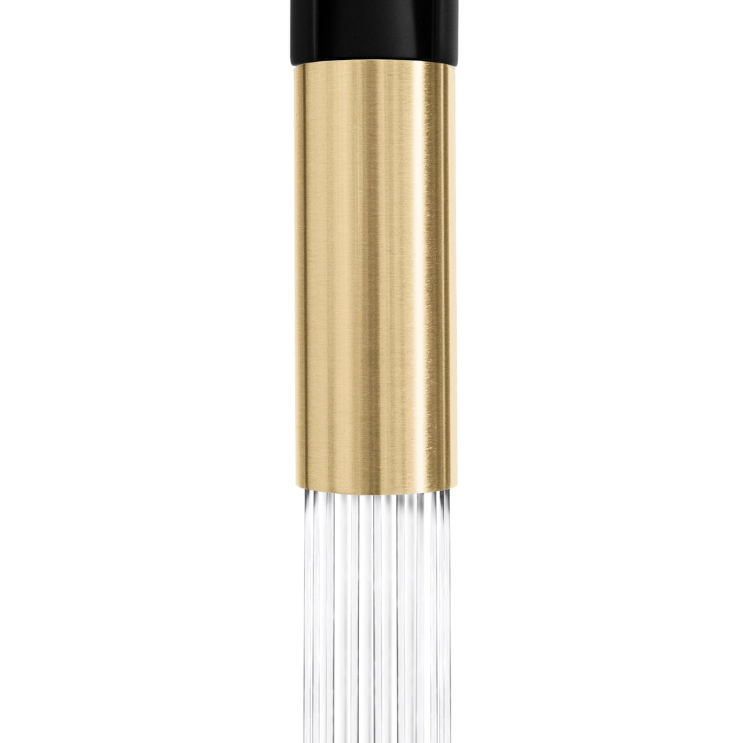 ZLINE Autograph Edition Sierra Pull Down Spring Single Handle Kitchen Faucet in Matte Black and Champagne Bronze (SRA-KF-ZMBCB)
