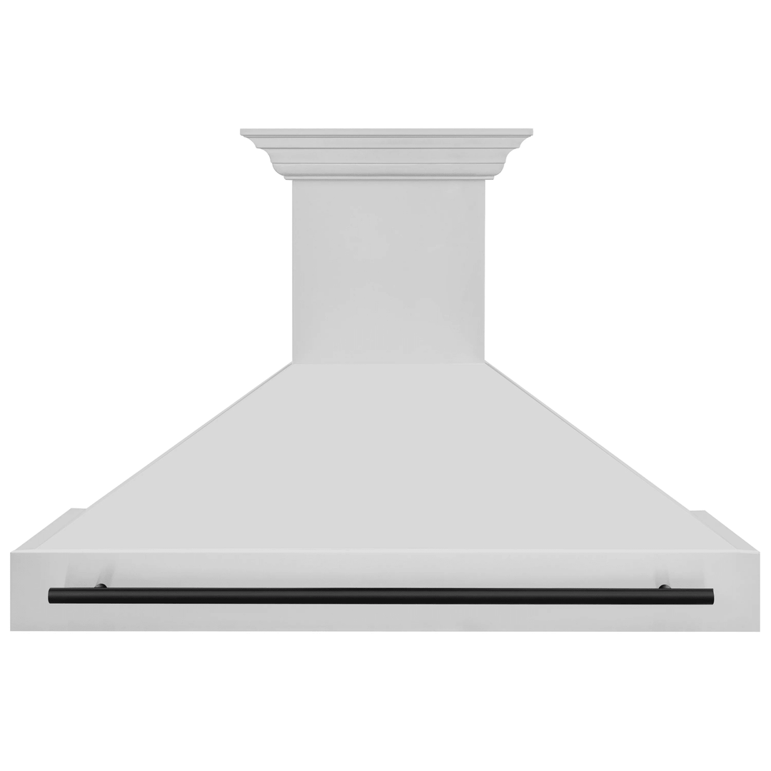 ZLINE Autograph Package - 48" Dual Fuel Range, Range Hood, Refrigerator, Dishwasher with Matte Black Accents