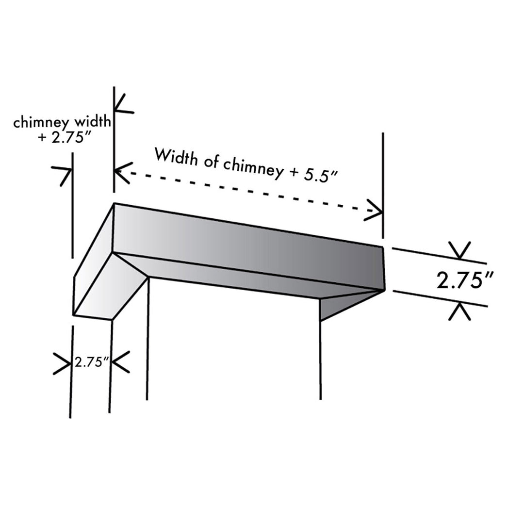 ZLINE Crown Molding Profile 3 for Wall Mount Range Hood (CM3-687)