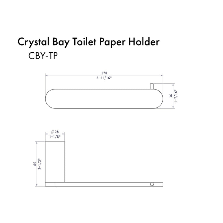 ZLINE Crystal Bay Toilet Paper Holder in Chrome (CBY-TP-CH)
