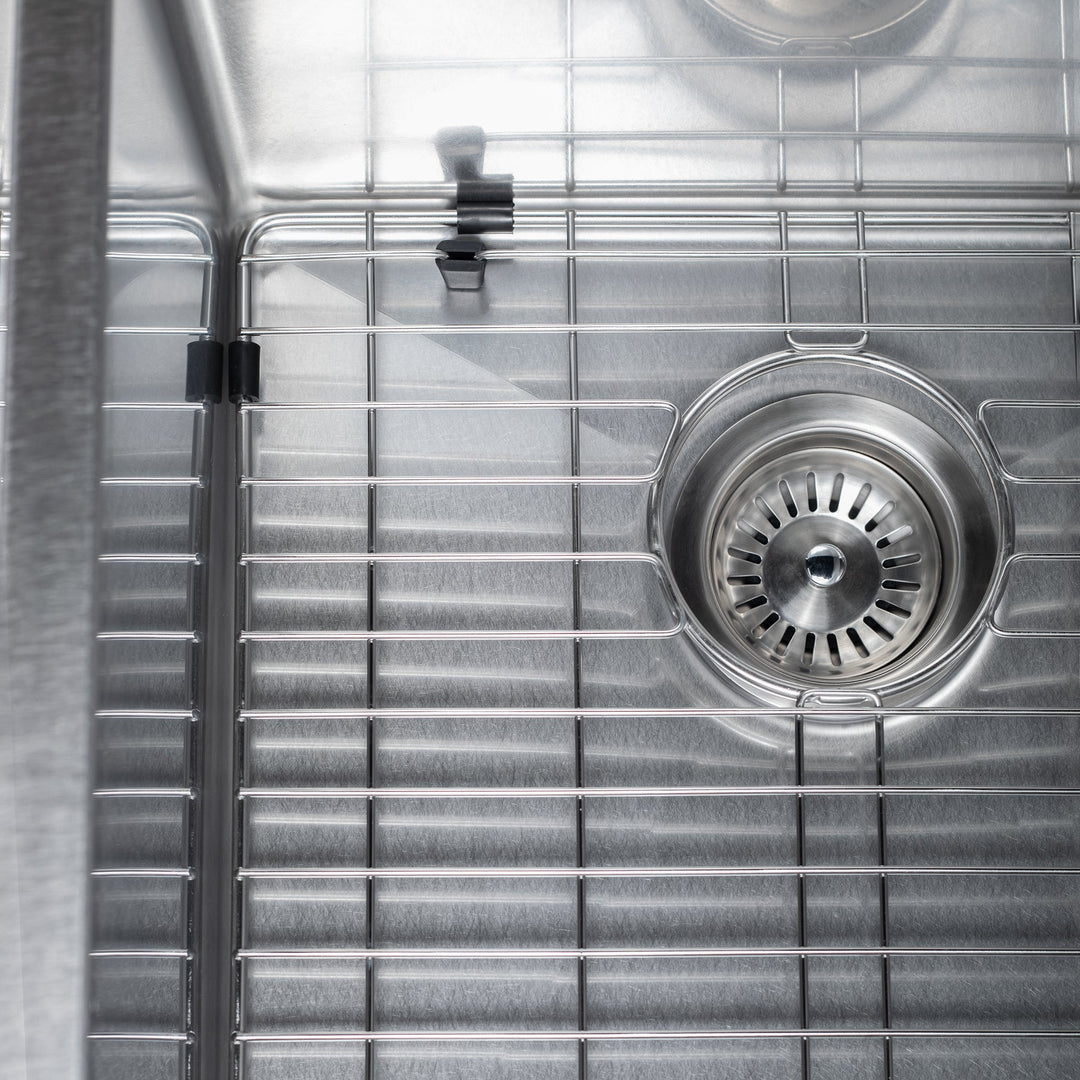 ZLINE 30 in. Meribel Undermount Single Bowl Satin Stainless Steel Kitchen Sink with Bottom Grid (SRS-30S)