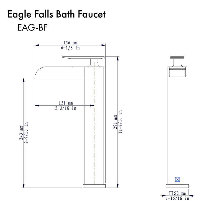 ZLINE Eagle Falls Bath Faucet in Chrome (EAG-BF-CH)