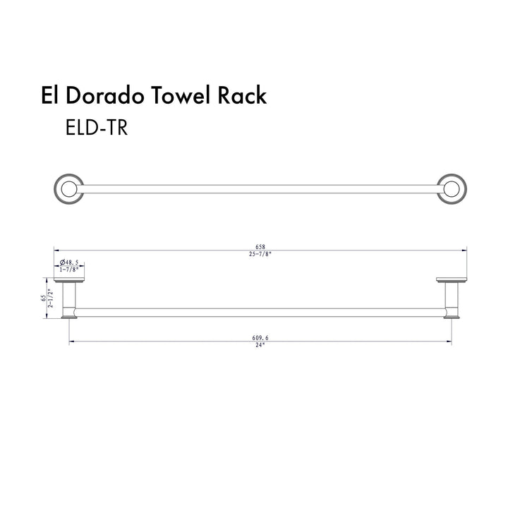 ZLINE El Dorado Towel Rail in Brushed Nickel (ELD-TR-BN)