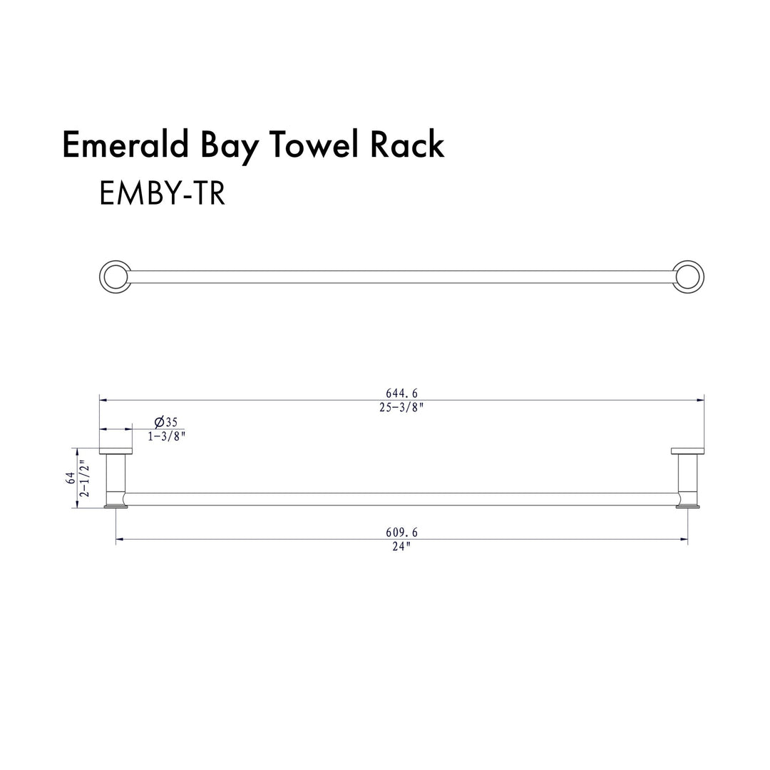 ZLINE Emerald Bay Towel Rail in Chrome (EMBY-TR-CH)