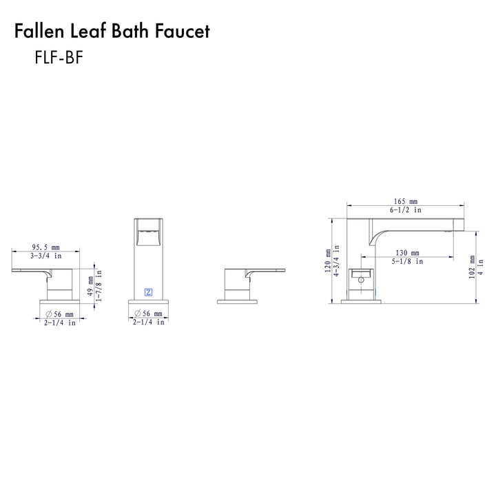ZLINE Fallen Leaf Bath Faucet in Chrome (FLF-BF-CH)