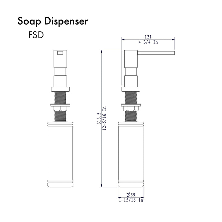 ZLINE Faucet Soap Dispenser in Champagne Bronze (FSD-CB)