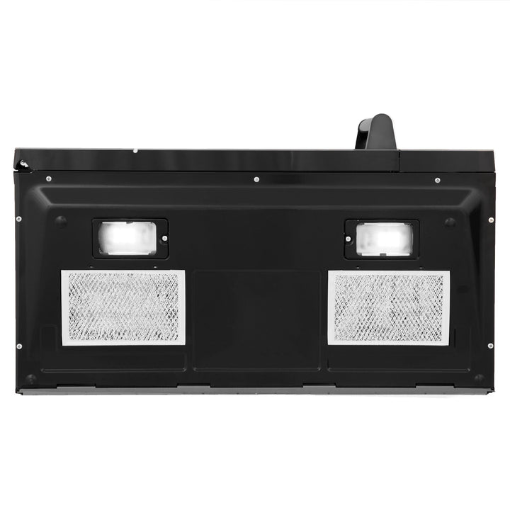 ZLINE Over the Range Convection Microwave Oven in Black Stainless Steel with Traditional Handle and Sensor Cooking, MWO-OTR-H-30-BS