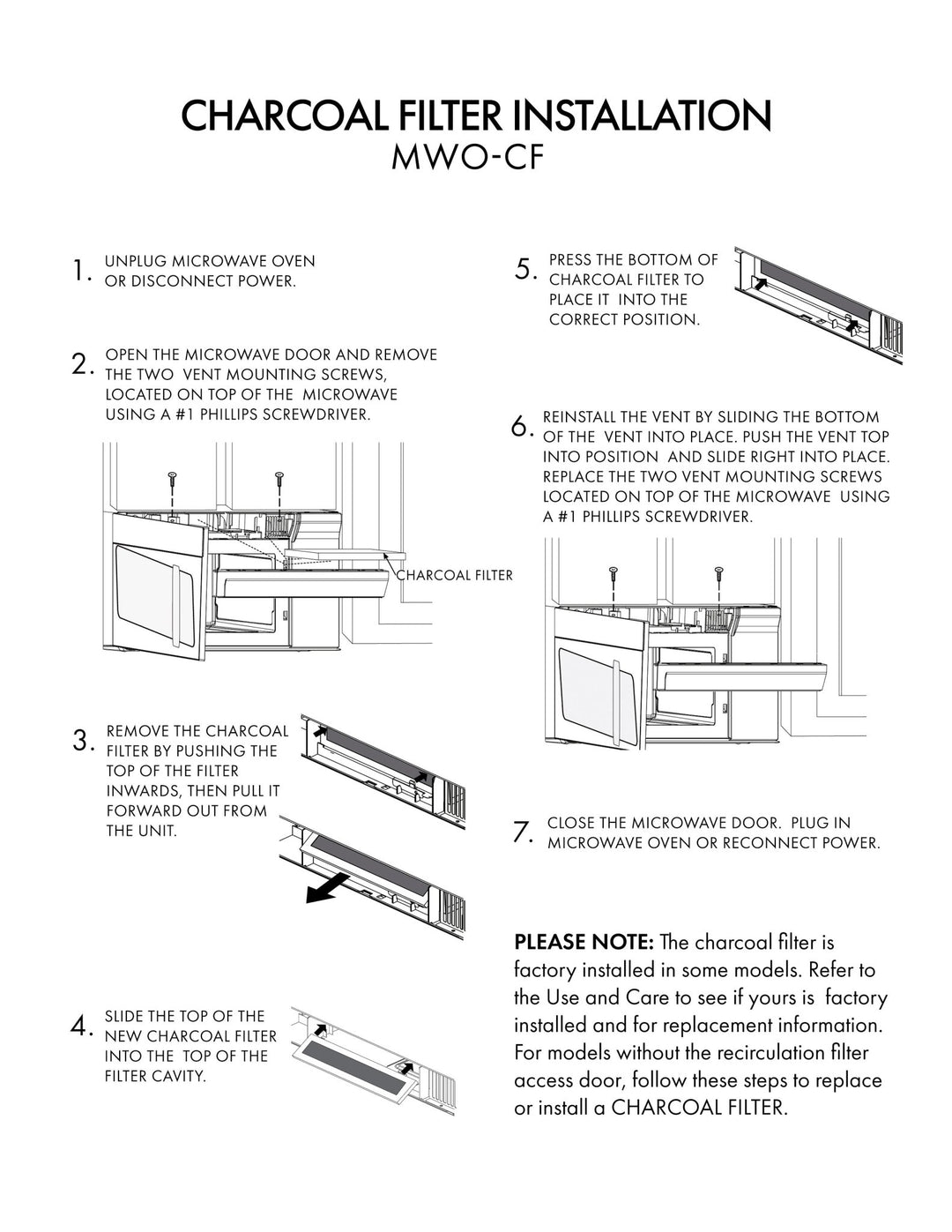 ZLINE Over the Range Microwave Charcoal Filters for MWO-OTR