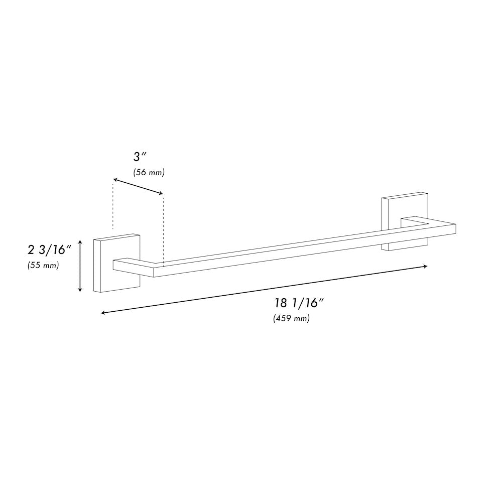 ZLINE Palisades 18 in. Towel Rail in Brushed Nickel (RBCN1-TR18-BN)