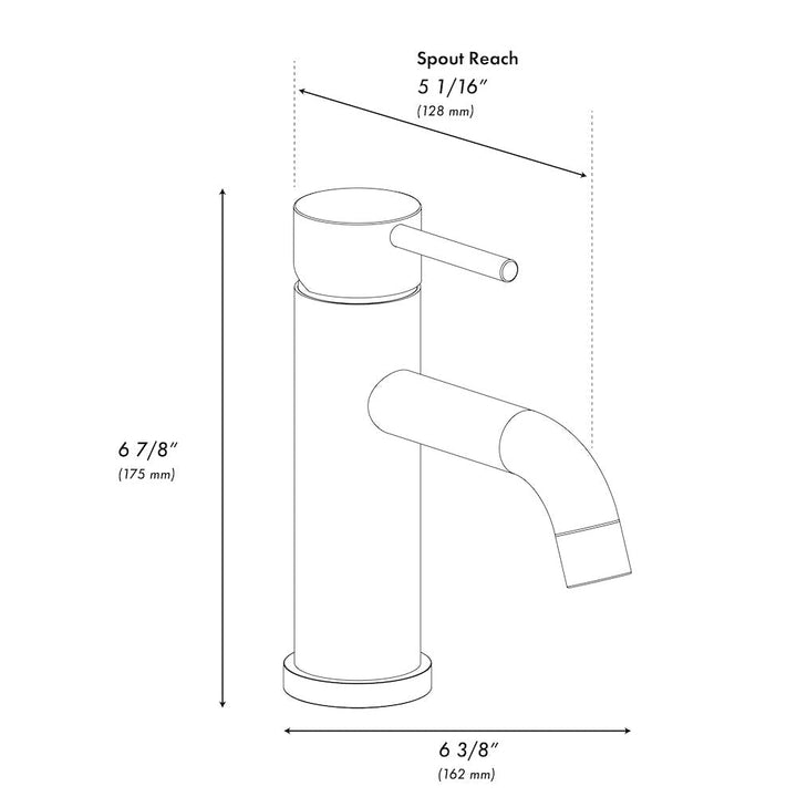 ZLINE Palisades Elegant Single Handle Bath Faucet in Matte Black (RBCN1-BF-MB)