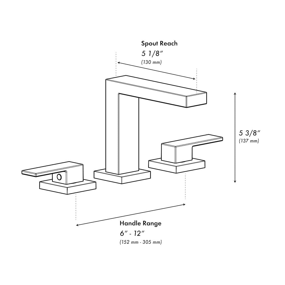 ZLINE Palisades Modern Widespread Bath Faucet in Brushed Nickel (RBCN3-BF-BN)
