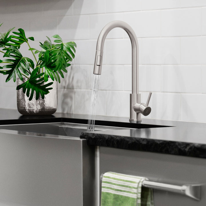 ZLINE Palisades Pull Down Single Handle Kitchen Faucet in Brushed Nickel (RBCN1-KF-BN)