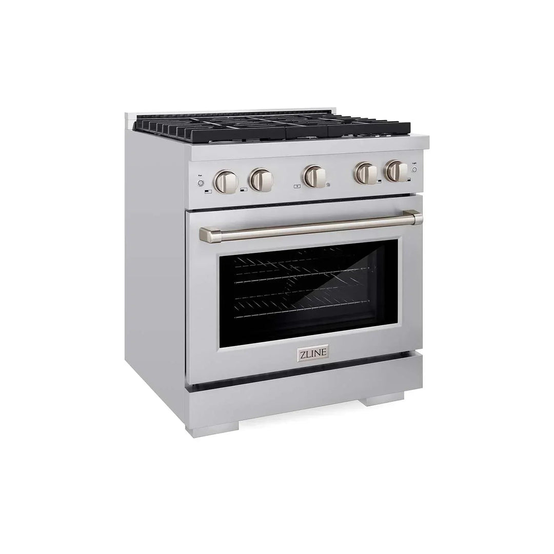 ZLINE Paramount 30" Gas Range with Convection Oven and 4 Burners in Stainless Steel, SGR30