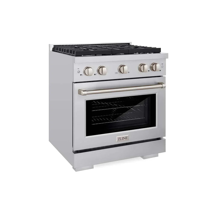 ZLINE Paramount 30" Gas Range with Convection Oven and 4 Burners in Stainless Steel, SGR30