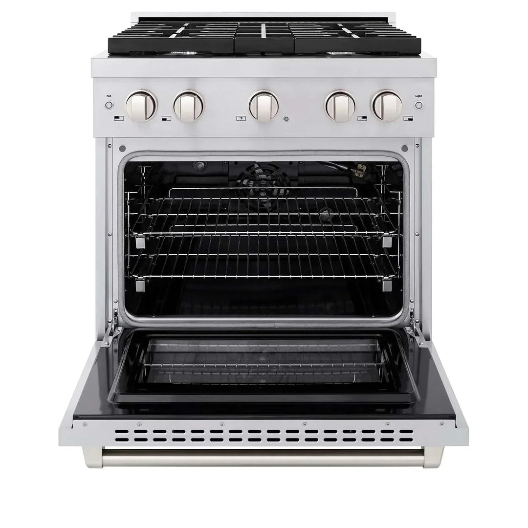 ZLINE Paramount 30" Gas Range with Convection Oven and 4 Burners in Stainless Steel, SGR30