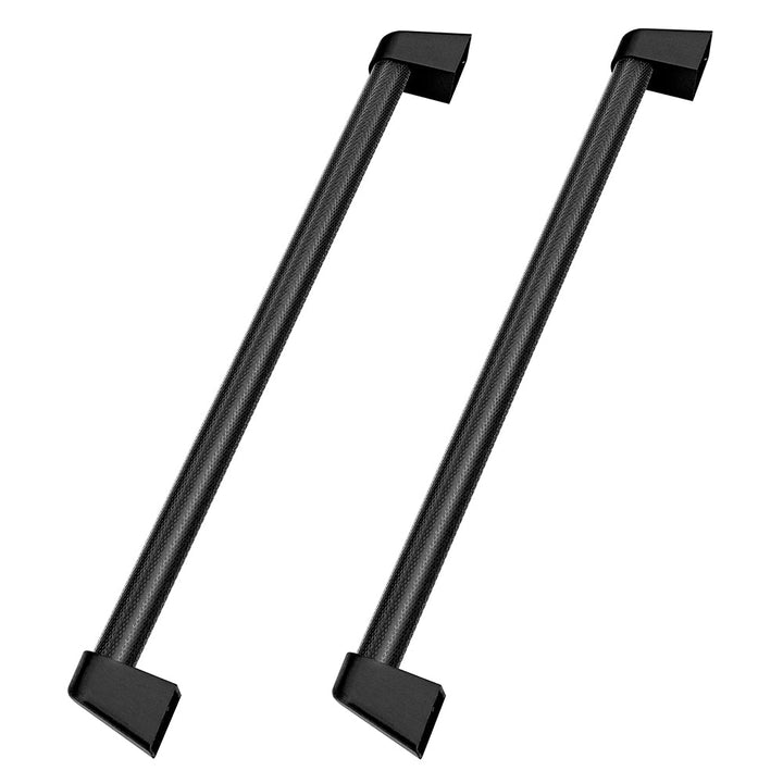 ZLINE Touchstone Refrigerator Drawer Helix Handles (Set of 2) in Black Stainless Steel (RDHOZ-24-K-BS)
