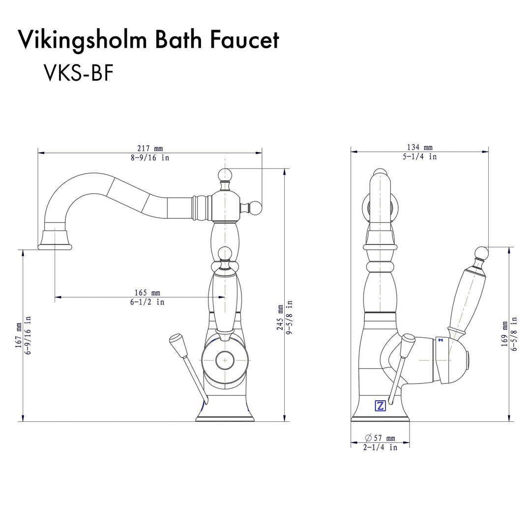 ZLINE Vikingsholm Bath Faucet in Oil Rubbed Bronze (VKS-BF-ORB)