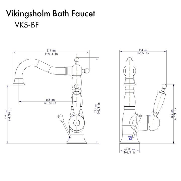 ZLINE Vikingsholm Bath Faucet in Oil Rubbed Bronze (VKS-BF-ORB)