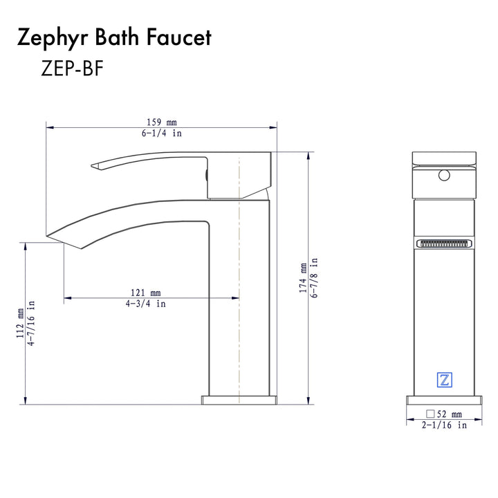 ZLINE Zephyr Bath Faucet in Chrome (ZEP-BF-CH)