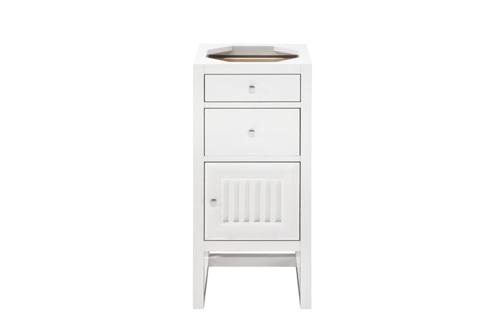 Athens 15" Base Cabinet Only w/ Drawers and Right Door, Glossy White