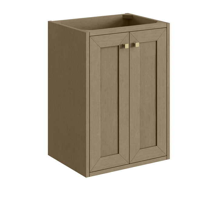 Chianti 20" Single Cabinet, Walnut Whisper, Champagne Brass
