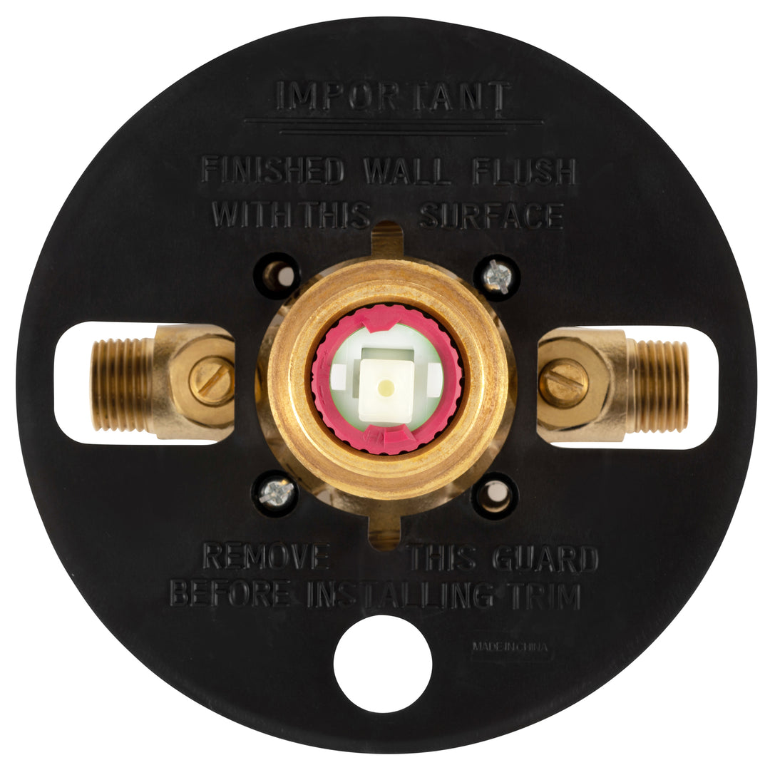 PULSE ShowerSpas Tru-Temp Pressure Balance 1/2" Rough-In Valve with Brushed Gold Trim Kit (3001-RIV-PB-BG)