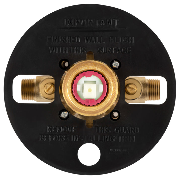 PULSE ShowerSpas Tru-Temp Pressure Balance 1/2" Rough-In Valve with Brushed Nickel Trim Kit (3003-RIV-PB-BN)