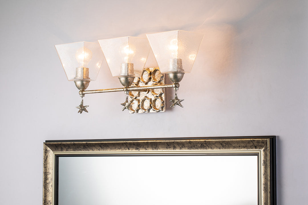 Star 3 Light Bath Vanity In Silver (BB1002S-3)