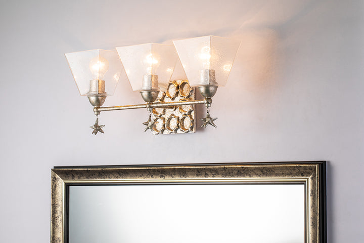 Star 3 Light Bath Vanity In Silver (BB1002S-3)