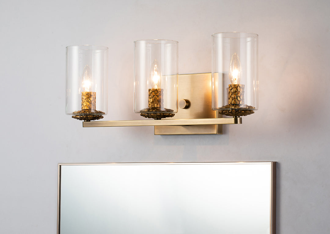 Bolivar 3-Light Vanity Fixture In Antique Brass (BB1003ATB-3)